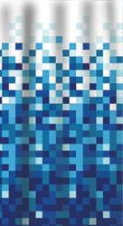 Duschy zuhanyfüggöny 200x180 cm fehér-kék 627-36 (62736)