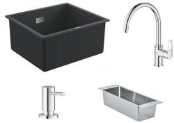 GROHE Készlet gránit mosogató Grohe K700 31653AP0, konyhai csaptelep Grohe Bauloop 31368001, 40852SD0, 40535000