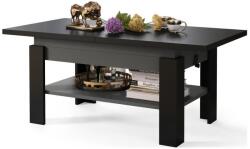 Mazzoni Bővíthető dohányzó/étkezőasztal emelhető asztallappal ROY fekete/antracit 5903631916731 (MZ0022)