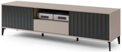 Mazzoni TV szekrény RONJA fiókkal, taupe/fekete színben 5903631915802 (MZ0048)