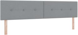 vidaXL LED глава с LED ленти с таблото Светлосиво 200 cm текстил (3338161)