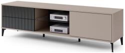 Mazzoni TV szekrény RONJA fiókokkal taupe/fekete színben 5903631915819 (MZ0050)