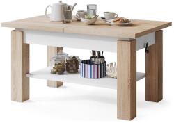 Mazzoni Bővíthető dohányzó/étkezőasztal polccal ADONIS sonoma tölgy/fehér 5903631910685 (MZ0007)