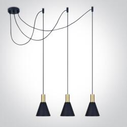 ONE Light Tala függőlámpa 3x10 W fekete-sárgaréz 63122B/BBS