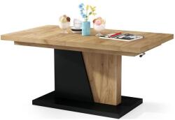 Mazzoni Bővíthető dohányzó- és étkezőasztal emelhető asztallappal NINO Craft tölgy/fekete 5903631911279 (MZ0013)