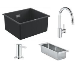 GROHE Készlet gránit mosogató Grohe K700 31653AP0, konyhai csaptelep Grohe Eurosmart Cosmopolitan 31481001, 40852SD0, 40535000