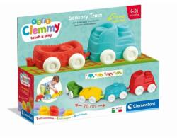 Clementoni - Jucarie educationala Soft Clemmy tren senzorial pentru dezvoltarea senzoriala si motorie a copiilor (CL17961) - ookee
