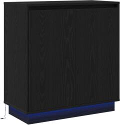 vidaXL LED конзолна маса Черен дъб 71 x 34, 5 x 75 см (869643)