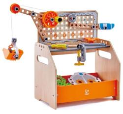 Hape Jucarie din lemn - Banc de lucru stiintific (58 piese) (E3028A) - ookee Set bricolaj copii
