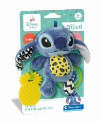 Clementoni - Jucarie senzoriala plus Disney Stitch cu zornaitoare pentru dezvoltarea simturilor (CL17919)