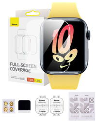 Baseus P6001510B201-02 Baseus NanoCrystal védőfólia Apple Watch 7 / 8, 41 mm, átlátszó (P6001510B201-02)