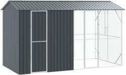 vidaXL Клетка за птици със съхранение Антрацит 430 x 208 x 247 см (3325153)