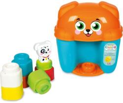 Clementoni - Jucarie educationala Soft Clemmy cos Catelus cu cuburi de constructie moi si lavabile (CL17769)