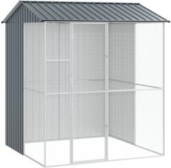 vidaXL Клетка за птици със съхранение Антрацит 215 x 210 x 247 см (3325174)
