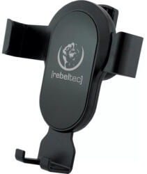 Rebeltec M50 Univerzális Autós szellőzőre rögzíthető telefon tartó | 55 - 85mm széles telefonhoz | 360 fokban forgatható | Fekete (M50)