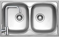 Strong 506000+SAP4-B090 - StrongSinks S1 Welland rozsdamentes mosogató szatén 780x480 mm + ZEGOR rozsdamentes szögletes csaptelep szett (506000+SAP4-B090)