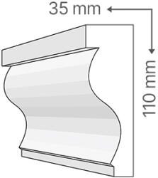 ANRO Kültéri díszléc BR-42 - natúr homlokzati díszítő profil (BR-42)