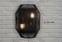 Searchlight 11201-2BK WICKER, Fali lámpa (11201-2BK)