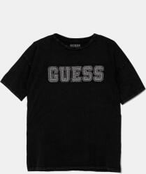 GUESS gyerek pamut póló fekete, nyomott mintás, L5RI24 K8HM4 - fekete 147-157