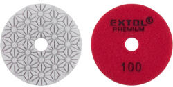 Extol PREMIUM 8803092 gyémánt csiszolókorong/polírkorong, csempe élcsiszoló, tépőzáras; 100mm, P100, száraz és vizes ( 8803092 ) (8803092)