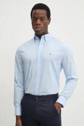 Tommy Hilfiger pamut ing férfi, legombolt galléros, regular, MW0MW37554 - kék M