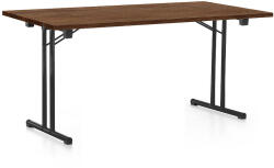  Összecsukható asztal 160 x 80 cm, fekete lábak, silverjack tölgy