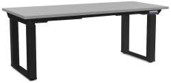 Rauman OfficeTech Strong állítható magasságú asztal 180 x 80 cm, fekete alap, világos szürke