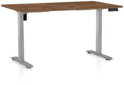 Rauman OfficeTech B állítható magasságú asztal, 140 x 80 cm, szürke alap, silverjack tölgy
