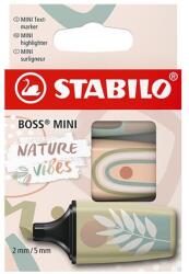 STABILO Szövegkiemelő készlet, 1-4 mm, STABILO "Boss Mini Nature vibes", 3 különböző szín (07/03-72) - nyomtassingyen