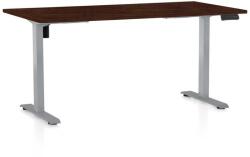 Rauman OfficeTech B állítható magasságú asztal, 160 x 80 cm, szürke alap, wenge