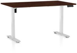 Rauman OfficeTech B állítható magasságú asztal, 140 x 80 cm, fehér alap, wenge