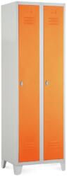 Rauman Fém szekrény, 60 x 50 x 190 cm, fix lábakkal, lakathoz zár, narancs - ral 2004
