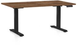 Rauman OfficeTech C állítható magasságú asztal, 140 x 80 cm, fekete alap, silverjack tölgy
