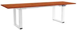 Rauman OfficeTech Strong állítható magasságú asztal 240 x 80 cm, fehér alap, cseresznye