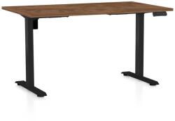 Rauman OfficeTech B állítható magasságú asztal, 140 x 80 cm, fekete alap, silverjack tölgy