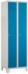 Rauman Fém szekrény, 60 x 50 x 190 cm, fix lábakkal, hengerzár, kék - ral 5012