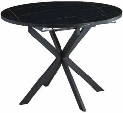 SIGNAL MEBLE Maxwell étkezőasztal, fekete márvány / fekete