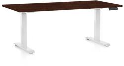 Rauman OfficeTech D állítható magasságú asztal, 160 x 80 cm, fehér alap, wenge