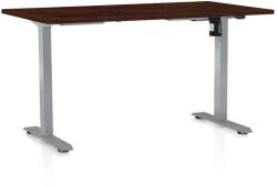 Rauman OfficeTech A állítható magasságú asztal, 140 x 80 cm, szürke alap, wenge