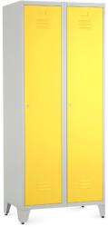Rauman Fém szekrény, 80 x 50 x 191, 5 cm, helyreigazítással, hengerzár, sárga - ral 1023
