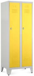 Rauman Fém szekrény, 60 x 50 x 161, 5 cm, helyreigazítással, lakathoz zár, sárga - ral 1023
