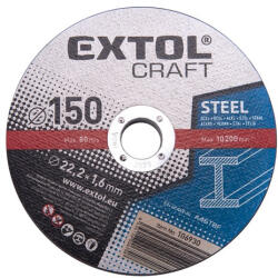 Extol CRAFT 106930 vágókorong acélhoz 150×1, 6×22, 2mm, max. 10.200 ford/perc, (darabáras, de csak ötösével rendelhető) ( 106930 ) (106930)