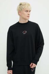 HUGO BOSS pamut melegítőfelső fekete, férfi, nyomott mintás, 50518981 - fekete XL