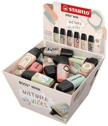 STABILO Szövegkiemelő display, 1-4 mm, STABILO "Boss Mini Nature vibes", 50 darabos (07/50-11-1) - mystock