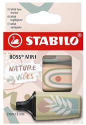 STABILO Szövegkiemelő készlet, 1-4 mm, STABILO "Boss Mini Nature vibes", 3 különböző szín (07/03-72) - mystock