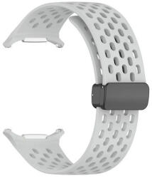 Samsung Galaxy Watch Ultra (47mm) SM-L705, szilikon pótszíj, lyukacsos, légáteresztő, szürke