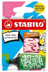STABILO Szövegkiemelő készlet, 2-5 mm, STABILO, "Boss Mini Snooze One", 3 különböző szín (07/03-71) - mystock