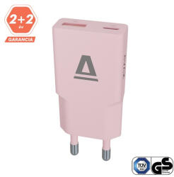 AVAX CH641P NANO SLIM 30W töltő adapter USB-C (PD3.0)+USB-A (QC3.0), rózsaszín (AVAX CH641P) - mzona