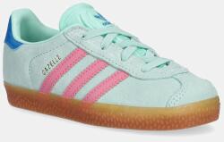 adidas Originals gyerek velúr sportcipő GAZELLE türkiz, JP7135 - türkiz 24
