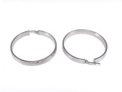 Ékszershop Vésett ezüst karika fülbevaló (2177000)